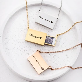 گردنبند پاکت نامه با امکان قراردادن عکس مخصوص ولنتاین