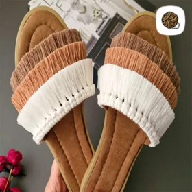 صندل مکرومه بافی مدل سرو