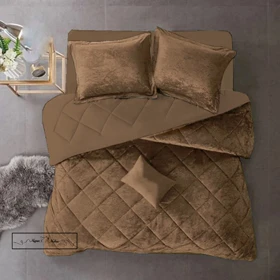 روتختی مینیمال مخمل طرح لوزی نسکافه ای کد 101400