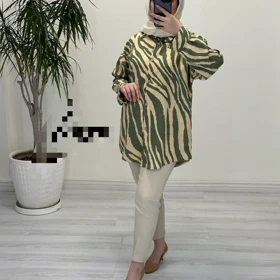 مانتو زنانه کراش طرح دار