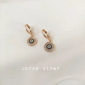گوشواره نگین رنگی ژوپینگ
