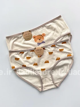 شورت اسلیپ نخ پنبه عروسکی طرح خرس