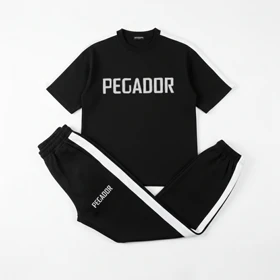 ست تیشرت و شلوار مردانه بنگال کش مدل Pegador-مشکی