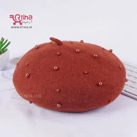 کلاه بره هنرمندی زنانه و دخترانه آجری مدل RTH- QUIN2