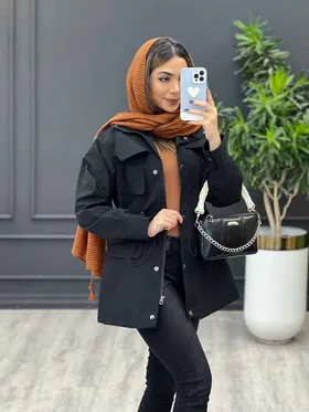 بارانی چهار جیب کمر گت دار