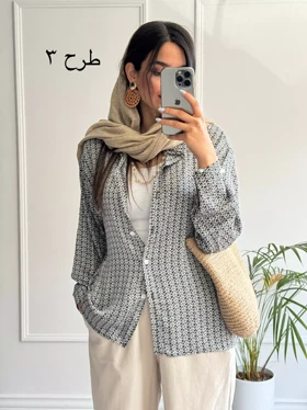 شومیز مانتویی سیلک