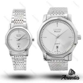 ساعت ست سیتیزن Diamond تمام نقره ای s-10185