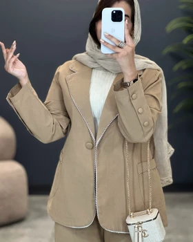 کت و شلوار لینن مغزی دوزی