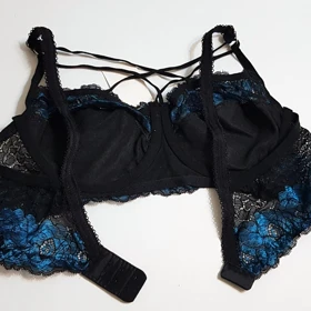 ست شورت و سوتین برندکارنا رز فنردار کد 2038 سرمه ای