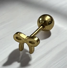 پیرسینگ طرح طلا میخی پاپیون کوچیک کد 3334008