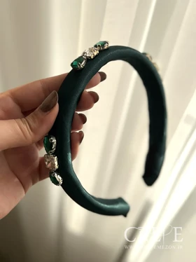 تل ساتن نگین سبز