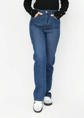 شلوار جین راسته سرمه ای