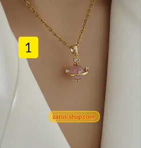 گردنبند استیل آویزدار زنانه طرح طلا