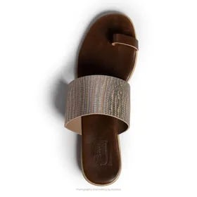 صندل اران گازولین نقره‌ای پیتون - GAAZOLIN Oran Sandals Silver Python