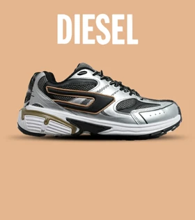 کفش کتانی مردانه نقره ای خاکستری مشکی DIESEL S-SERENDIPITY SPORT مدل 5815