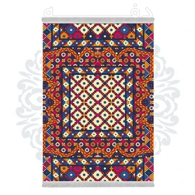 فرشینه از جنس پارچه هازان مخمل ترک طرح سنتی و مدرن برند دفه کد DHU263