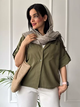 مانتو شومیزی باکسی سایه