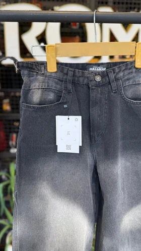 شلوار نیم بگ ذغالی کمردار