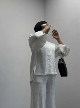 ست شومیز و شلوار یقه هفت