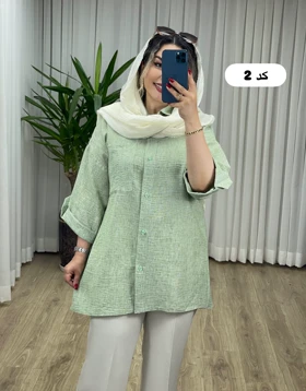 مانتو شومیزی لینن زارا کد 2148