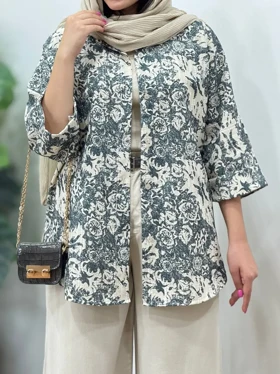 تونیک مانتویی لینن ایتالیایی گلوریا 1