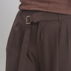 شلوار کمربنددار (قهوه ای)