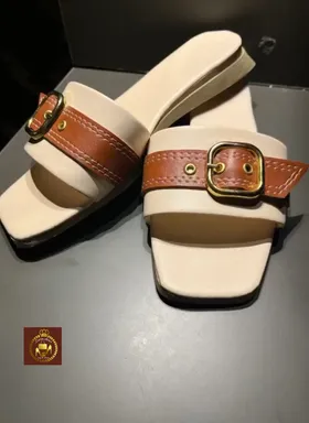 صندل دمپایی روفرشی تخت زنانه کمر بندی