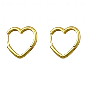 گوشواره زنانه حلقه‌ای قلبی ژوپینگ مدل ریما