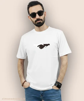 تیشرت مردانه و زنانه طرح دست به تفنگ کد 949