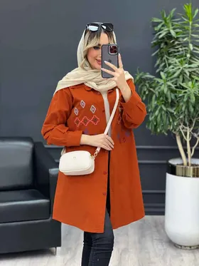مانتو لینن طرح لوزی