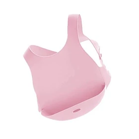 پیشبند سیلیکونی بند گردنی صورتی minikoioi flexi bib