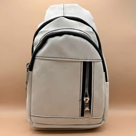 بادی بگ چرم سفید طرح ساده