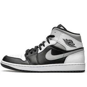 کتانی نایک ایر جردن 1 مید وایت شادو طوسی مشکی Nike Air Jordan 1 Mid White Shadow sneakers