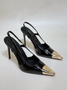 کفش زنانه پاشنه 10 سانت لودشکا پنجه طلا وای اس ال Yves Saint Laurent کد 1449