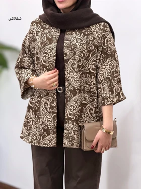 تونیک مانتویی لینن آبرنگ