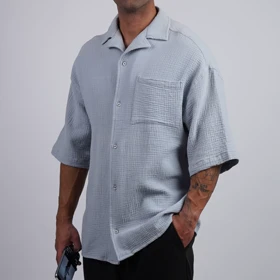 پیراهن آستین کوتاه لینن کد 231021
