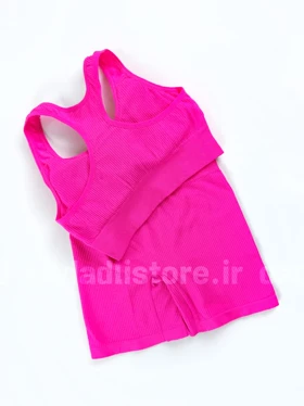 ست نیم‌تنه کاپ‌دار قهرمانی و شورتک کوتاه کبریتی ورزشی Sweet baby