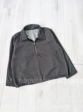 بلوز نیم زیپ پایین گتردار