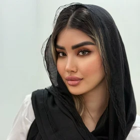 شال حاشیه گیپور مشکی