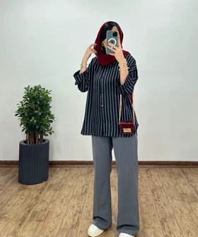 تونیک مانتویی السا مشکی
