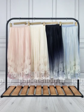 دامن پلیسه دورو طرح دار