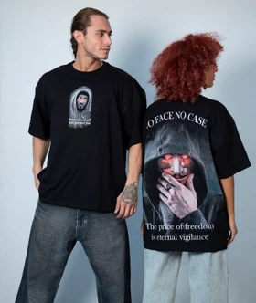 تیشرت باکسی مردانه طرح گای فاکس نخ پنبه ماکان اعلا