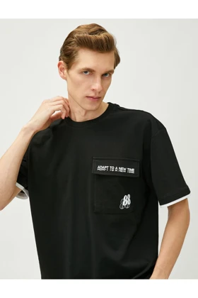 تیشرت پوشاک مردانه مشکی مشکی 3sam10427hk 23YY59000177