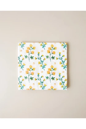 دستمال کاغذی 20 عددی English Home مدل Flora Muse - زرد