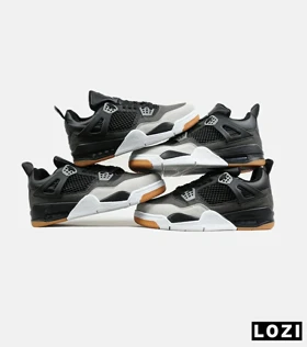 کتانی ساق‌دار زنانه و مردانه مشکی طوسی Nike air jordan 4