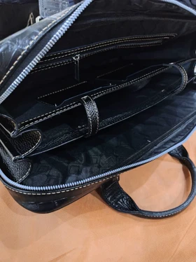 کیف اداری چرم طبیعی مدل ابرویی