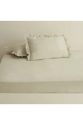 ملحفه یک نفره Karaca Home مدل Basic پنبه - سبز