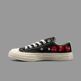 کانورس پلی مولتی هارت مشکی ساق کوتاه Converse Cdg Play Multi Heart Black Lowtop