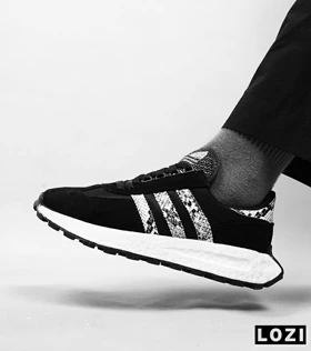 کفش کتانی مردانه مشکی پوست ماری ADIDAS Forum Low
