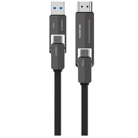 کابل چند سر پاورولوژی Powerology مدل PCAB034BK توان 240 وات 1.2 متر